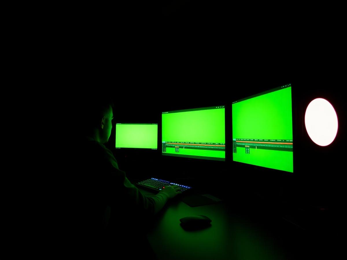 Editing an AI-generated film inside the Gaurav AI Services studio